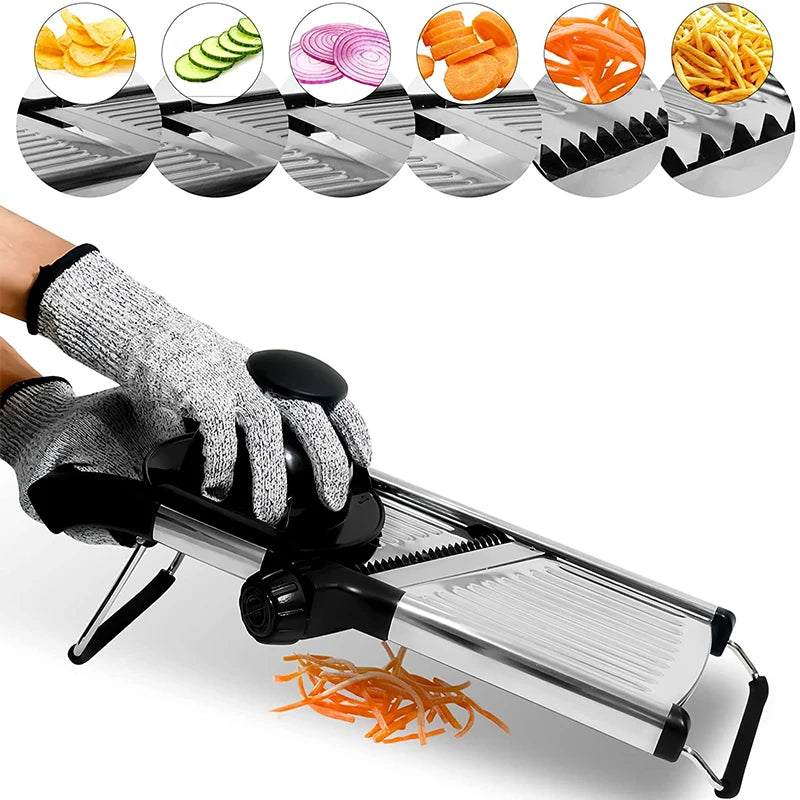 Stainless Steel Adjustable Mandoline Vegetable Slicer