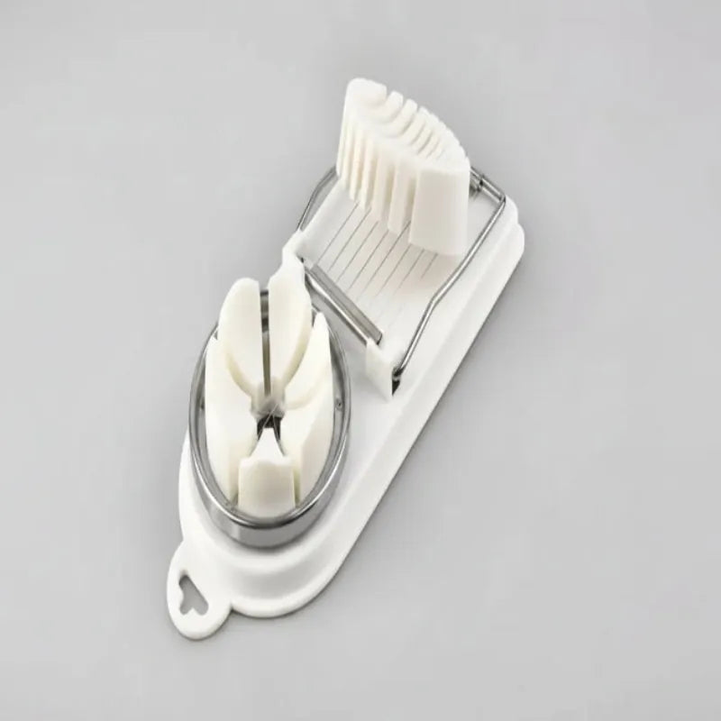 Stainless Steel Boiled Egg Slicer 14:175#1PC- White