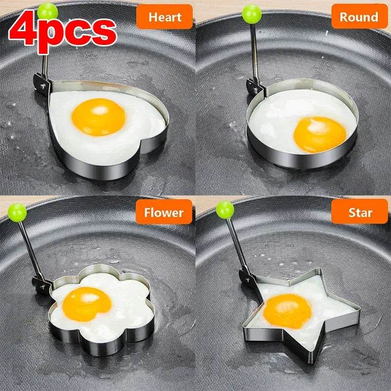 Stainless Steel Egg Shape Pattern Mold 14:175#Set B-4pcs