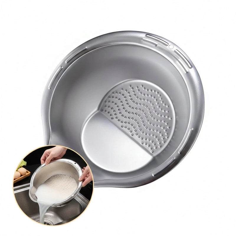 Stainless Steel Food Rice Washer Strainer Bowl