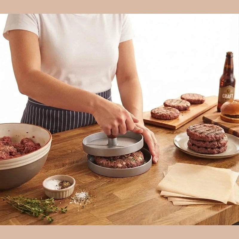 Stainless Steel Hamburger Patty Meat Press Maker