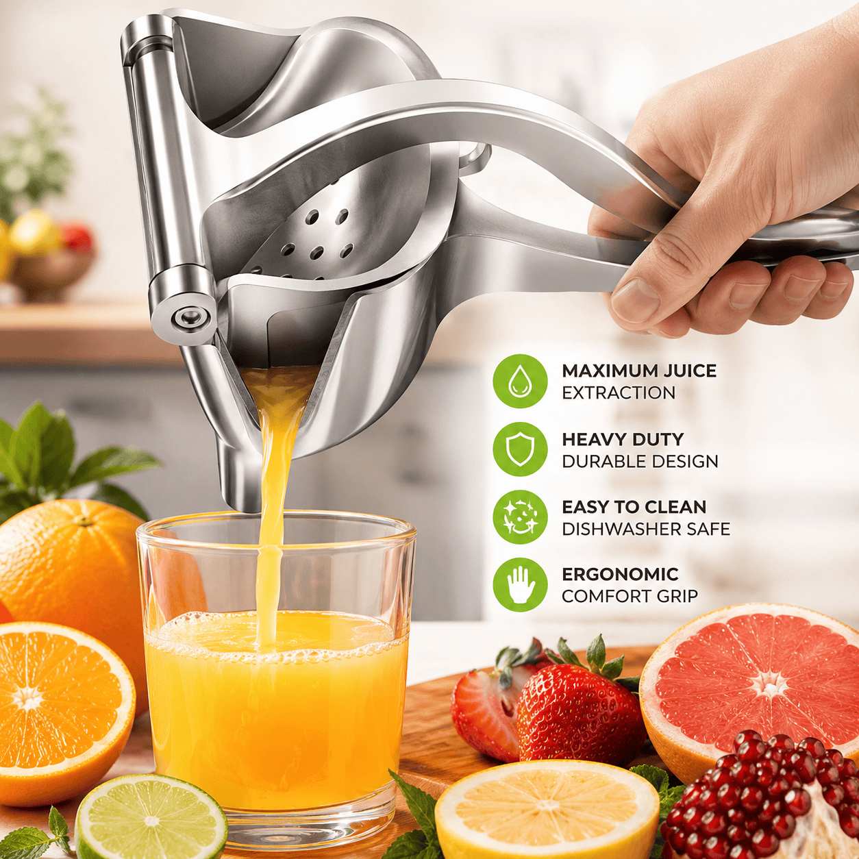 Stainless Steel Manual Fruit Juicer <none>