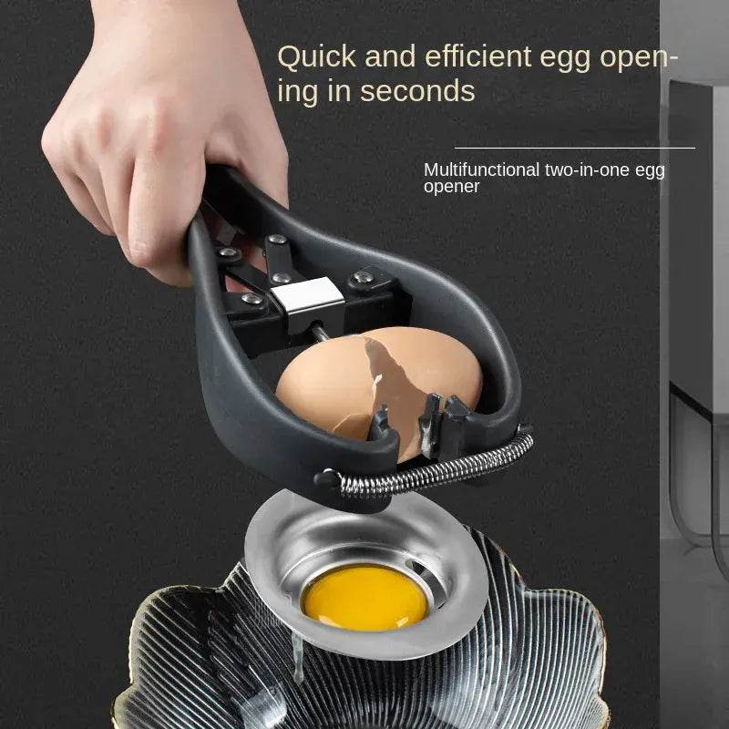 Stainless Steel Scissor Eggshell Opener 14:193#Egg opener 2-in-1