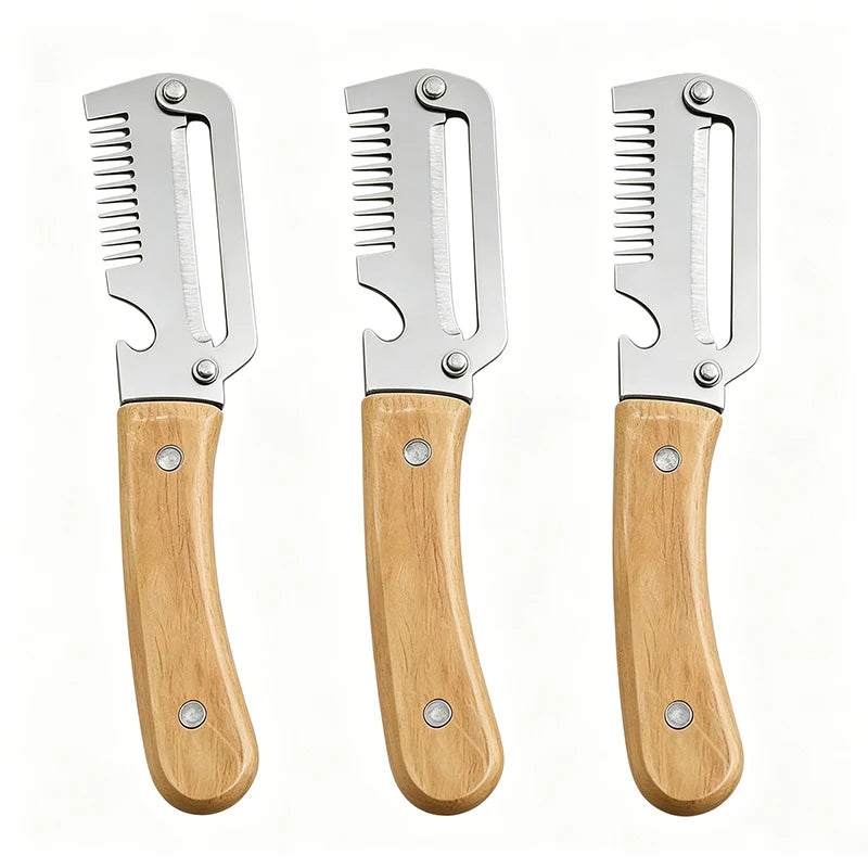 Stainless Steel Vegetable Peeler With Wooden Handle